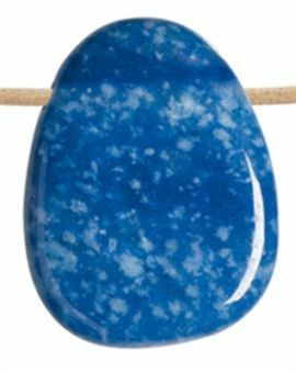 Lapis Lazuli B Trommelstein gebohrt, 1 St.