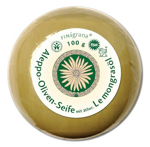 FINigrana® Alepposeife Olive mit Lemongras, rund, 100 g