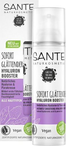 Sante Sofort Glättender Hyaluron Booster, Natürliches Hyaluron &amp; Parakresse, 30 ml