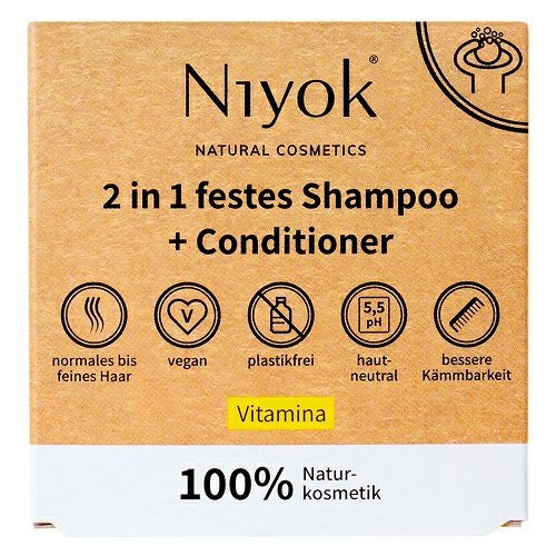 Niyok 2in1 Festes Shampoo - Conditoner Vitamina, 80 g