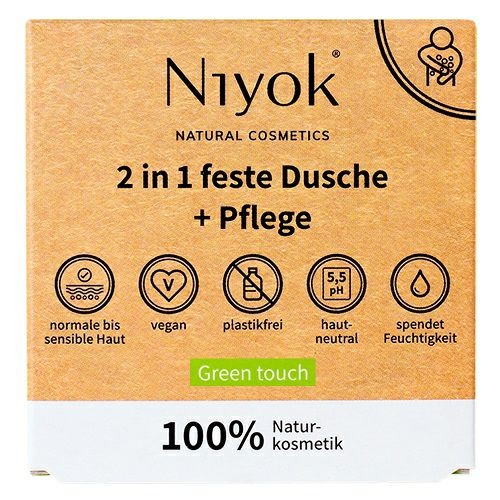 Niyok 2in1 Feste Dusche - Pflege Green touch, 80 g