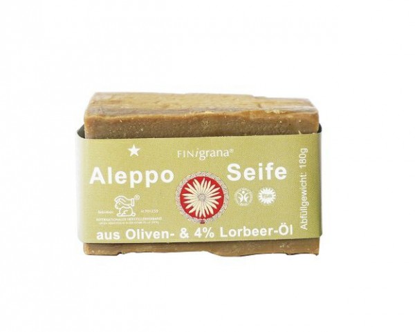 FINigrana® Alepposeife Olive mit 4% Lorbeeröl, 180 g