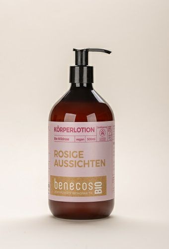 Benecos Körpermilch Wildrose - Rosige Aussichten, 500 ml