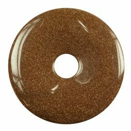 Donut Goldfluss braun (synth. Glas), 40 mm