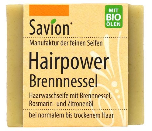 Savion Haarwaschseife Hairpower Brennessel, 85 g