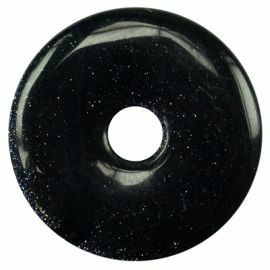 Donut Goldfluss violett (synth. Glas), 40 mm
