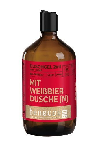 BenecosBIO Duschgel 2in1 Weißbier - Mit Weißbier dusche(n), 500 ml